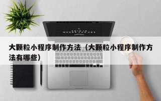 九江大颗粒小程序制作方法（大颗粒小程序制作方法有哪些）